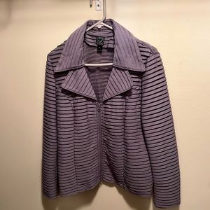 Lightweight zipper- front jacket.